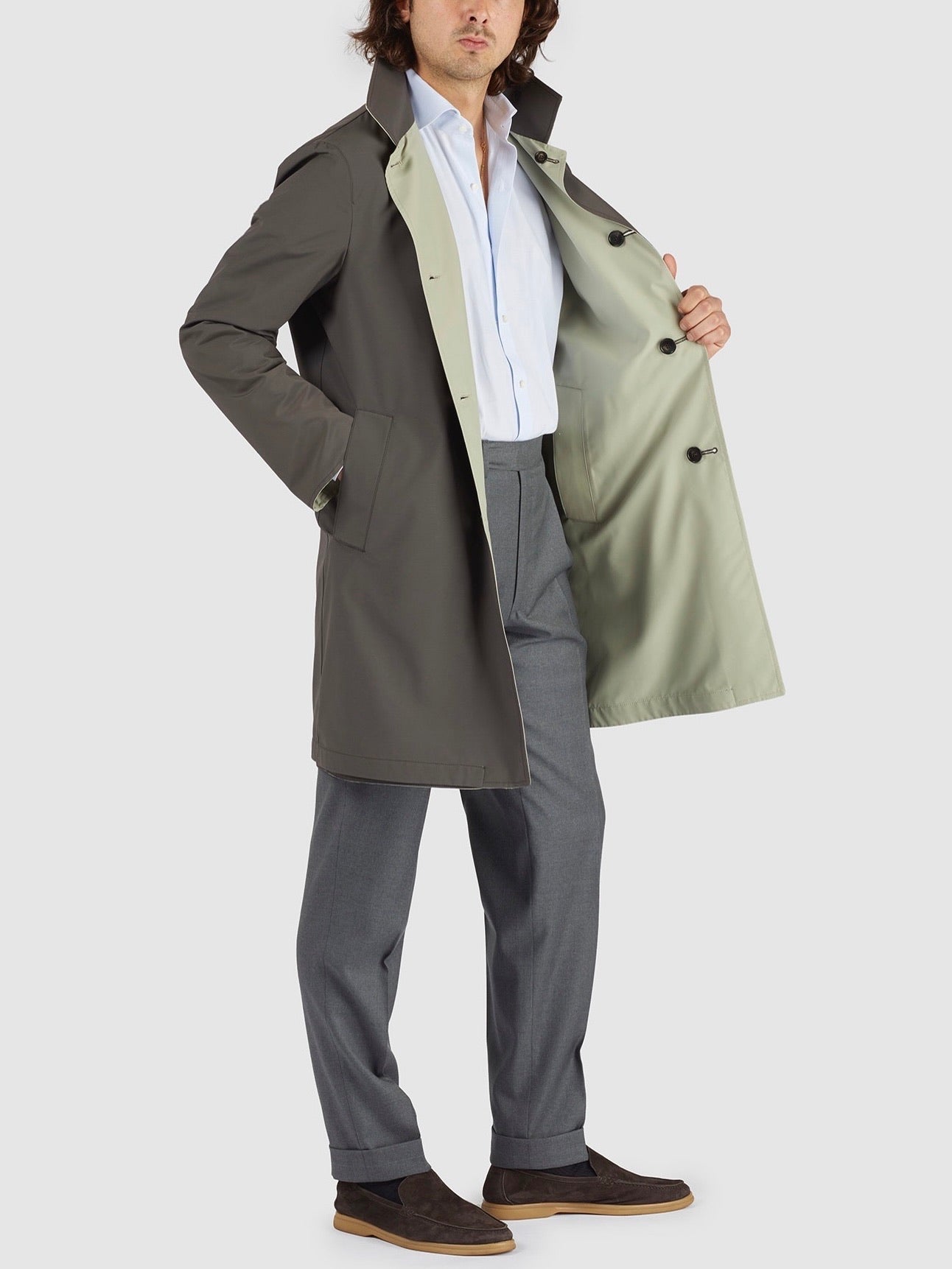 Raincoat reversible