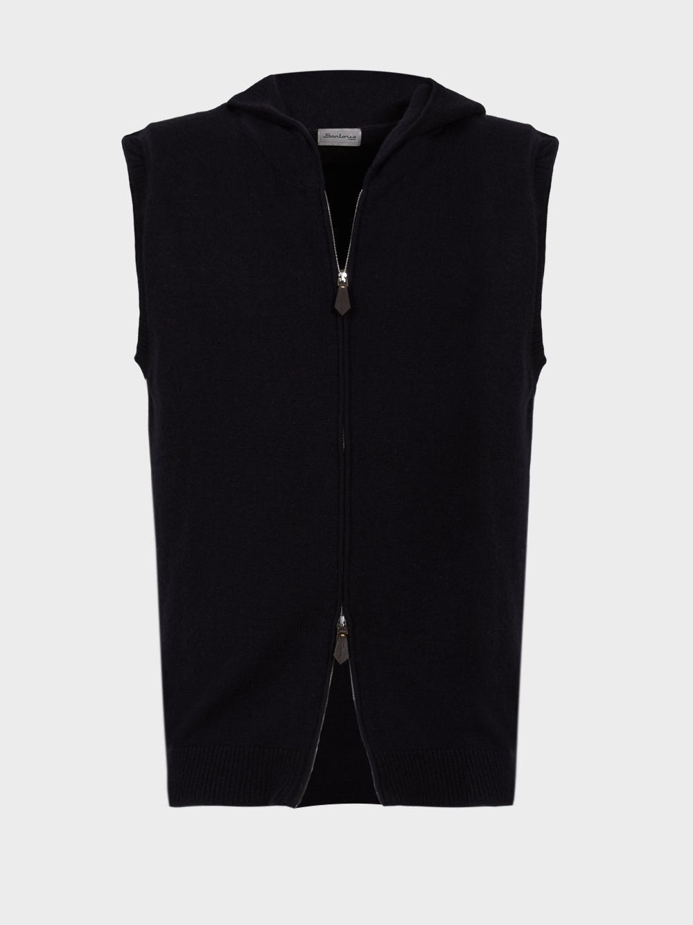 Cashmere sleeveless with hood