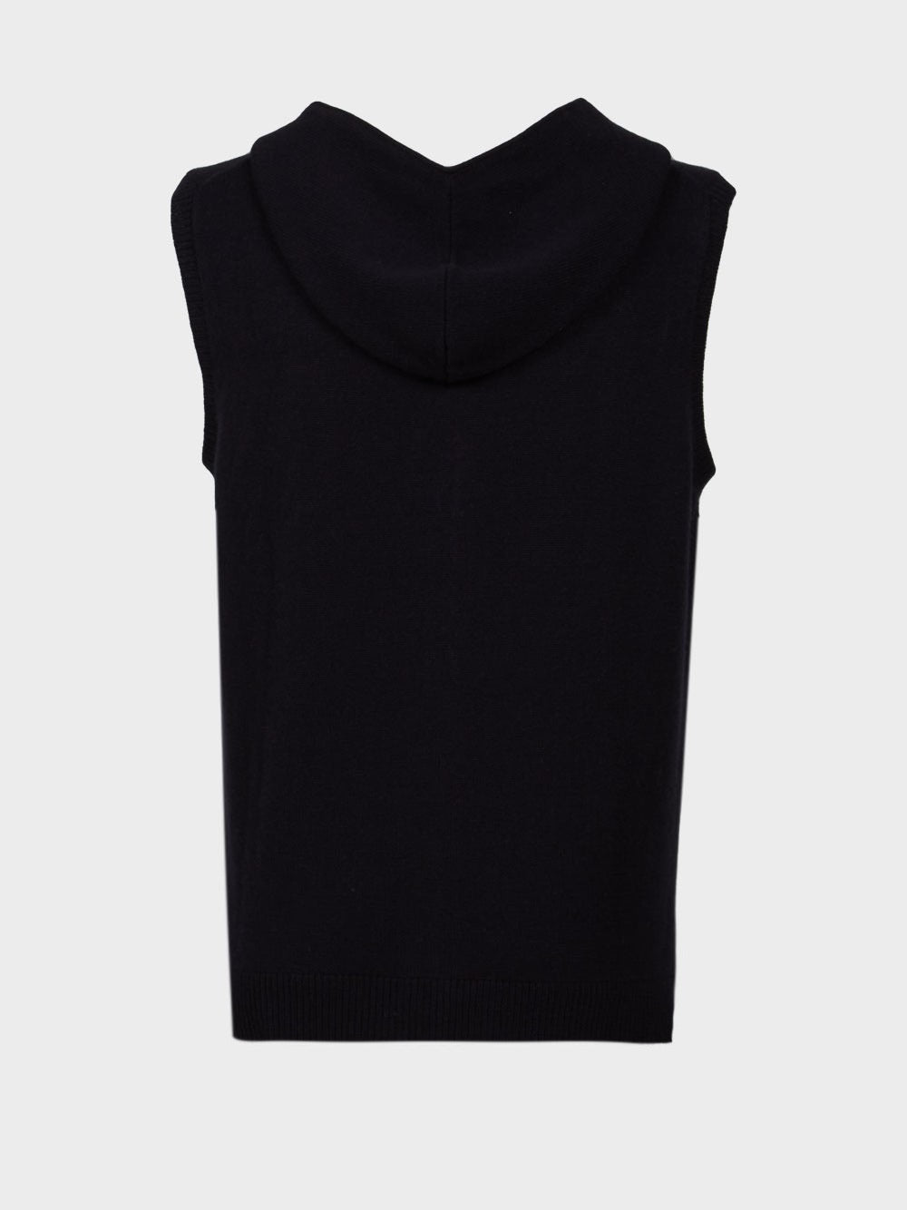 Cashmere sleeveless with hood
