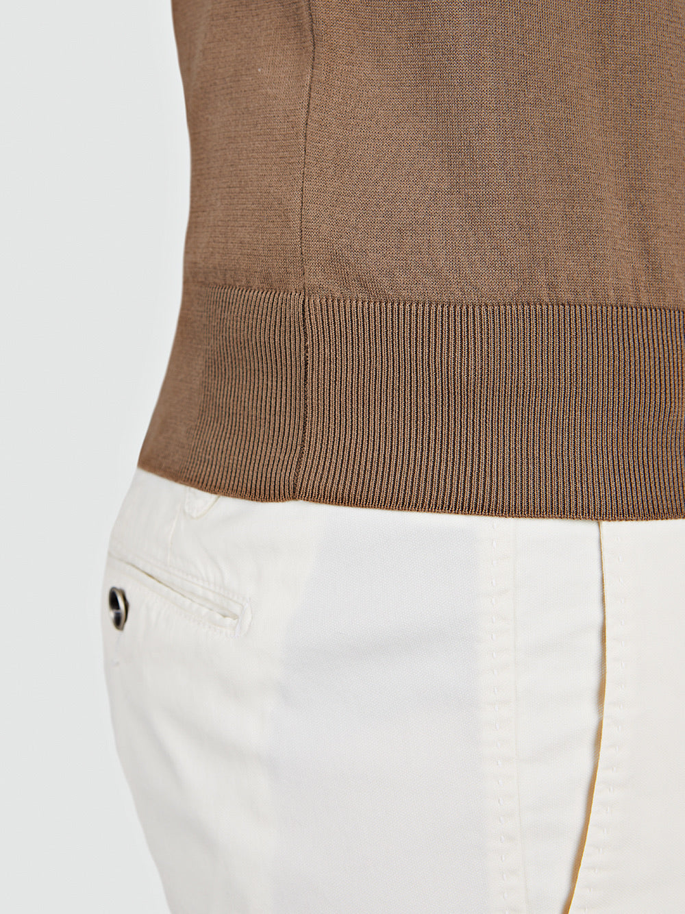 Tailored polo shirt in cotton knit