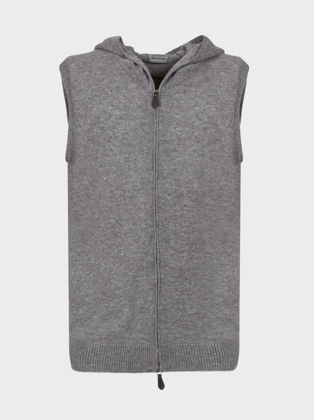Cashmere sleeveless with hood