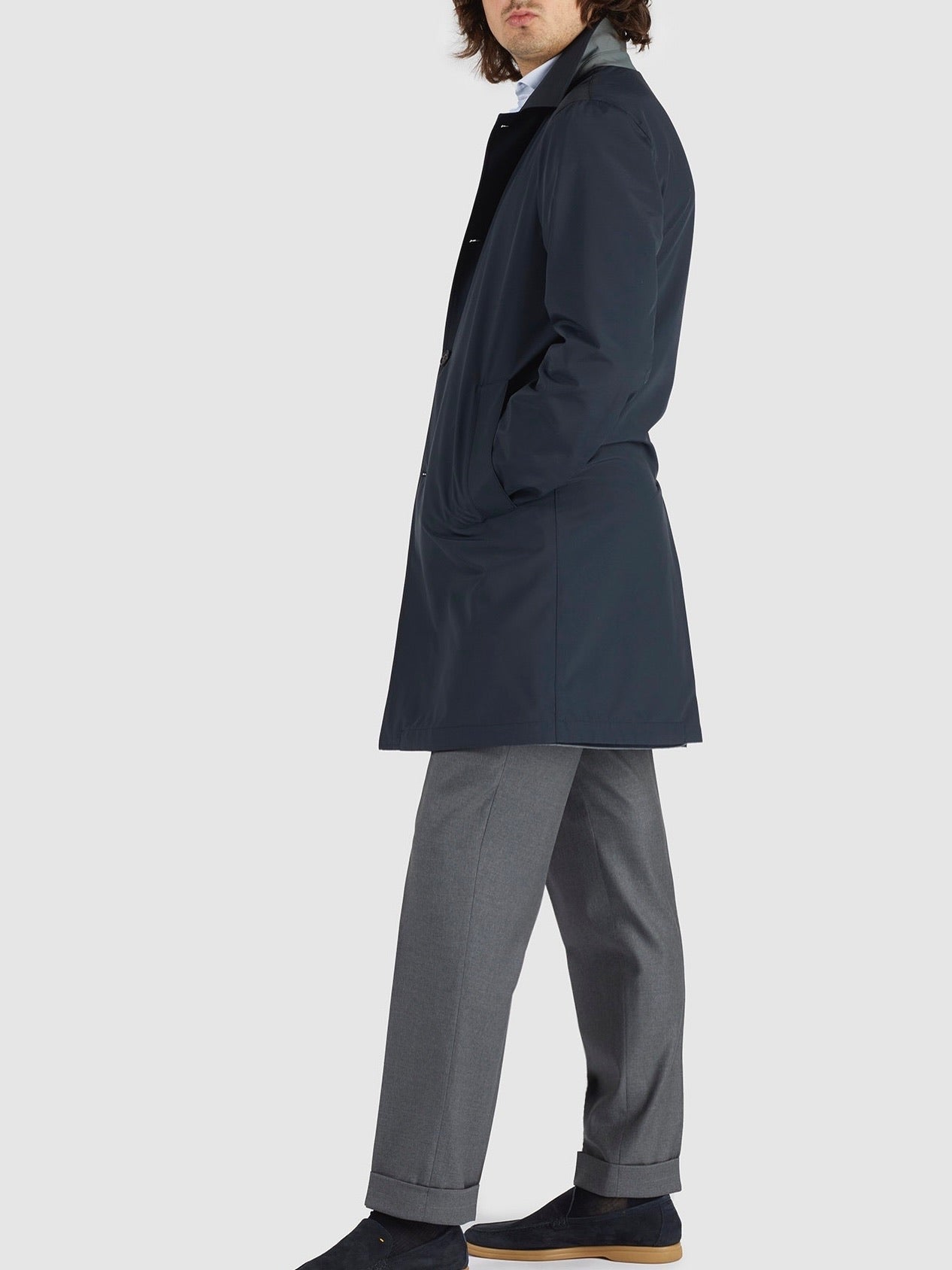 Raincoat reversible