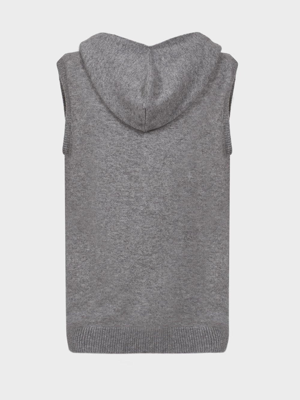 Cashmere sleeveless with hood