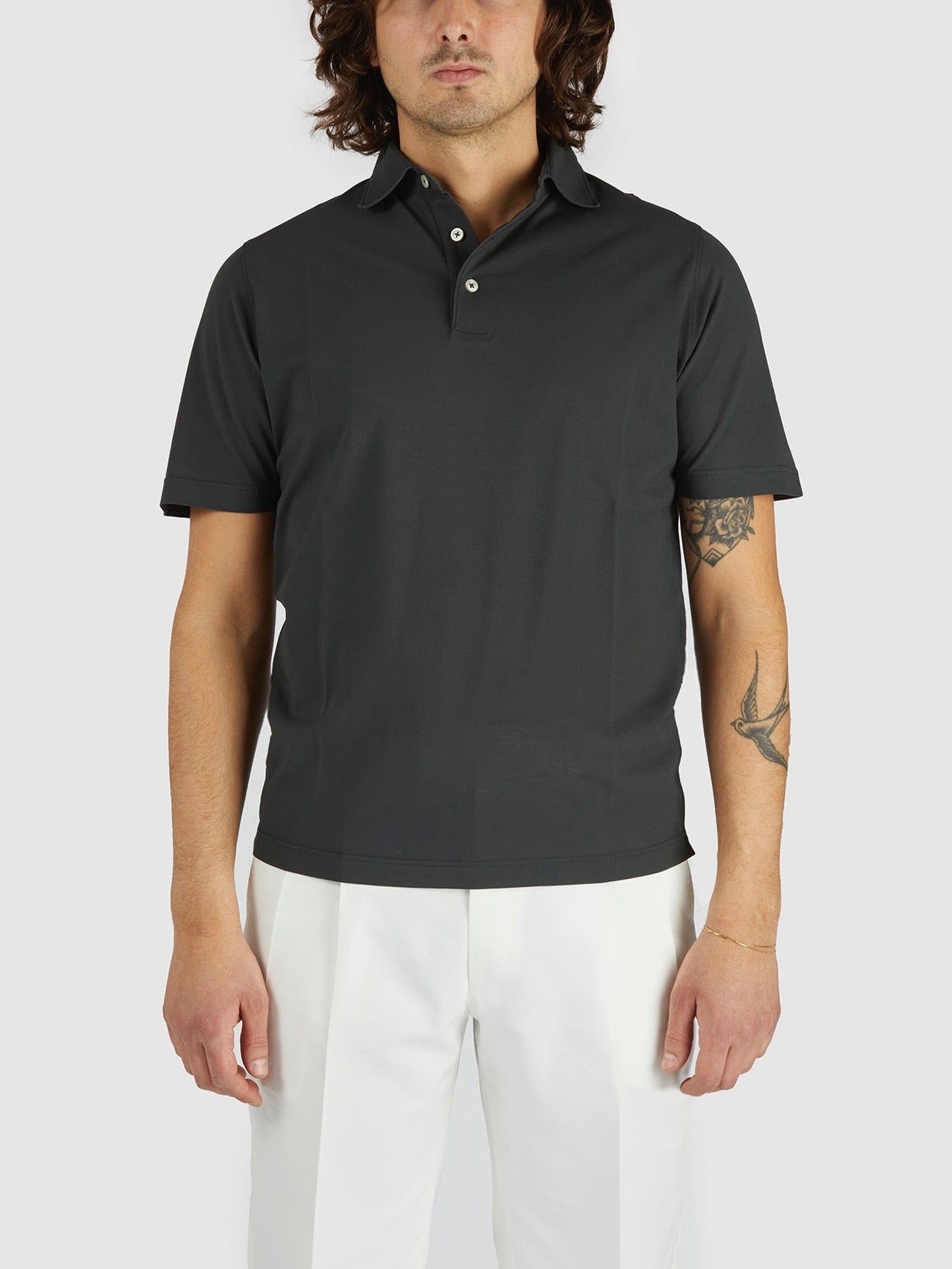 Short sleeve polo shirt in cotton