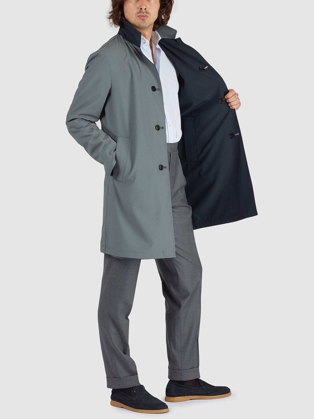 Raincoat reversible