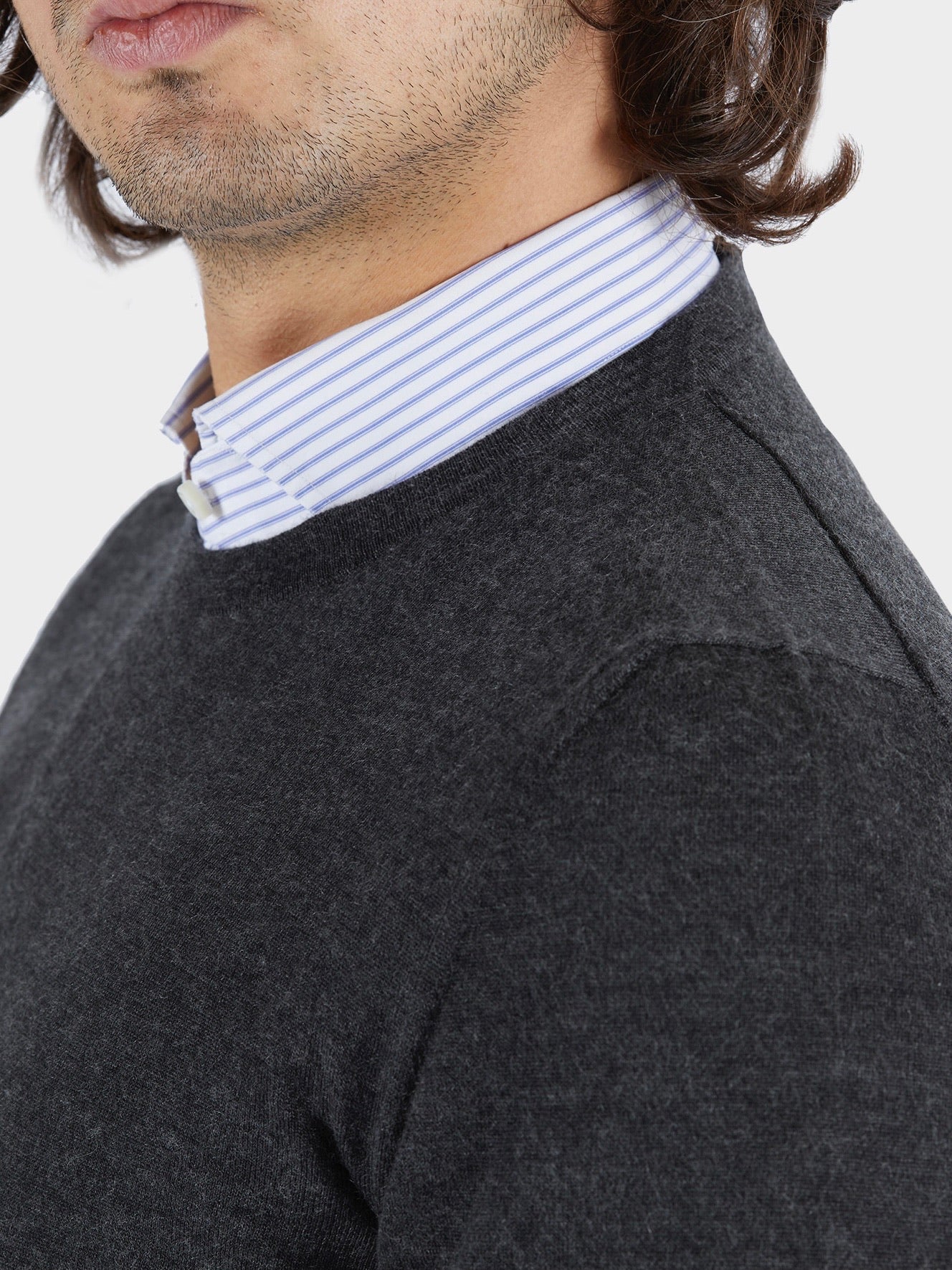 Cashmere and Silk Sweater - Round Neck
