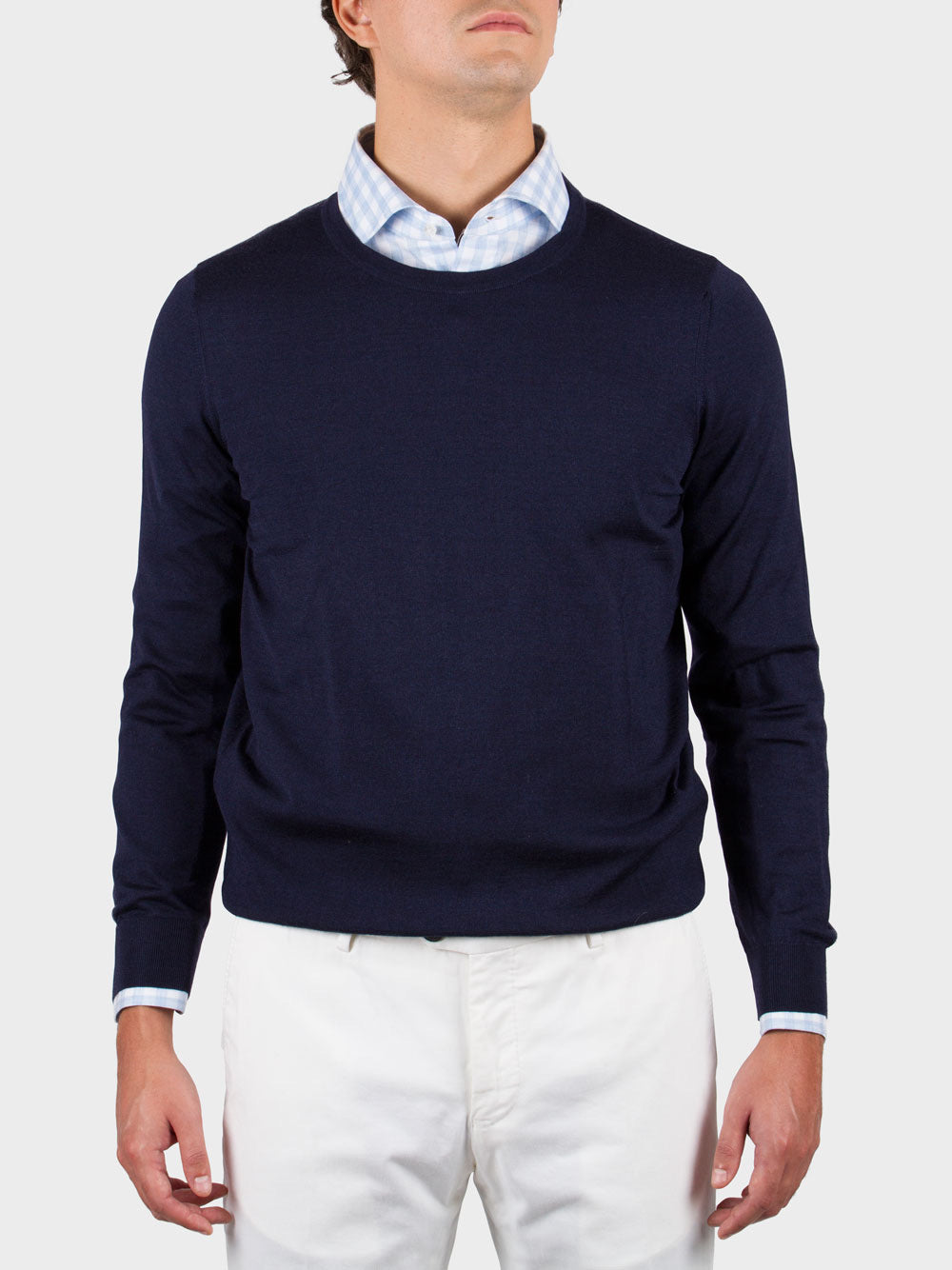 Cashmere and Silk Sweater - Round Neck