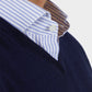 Long-sleeved polo shirt in wool knit