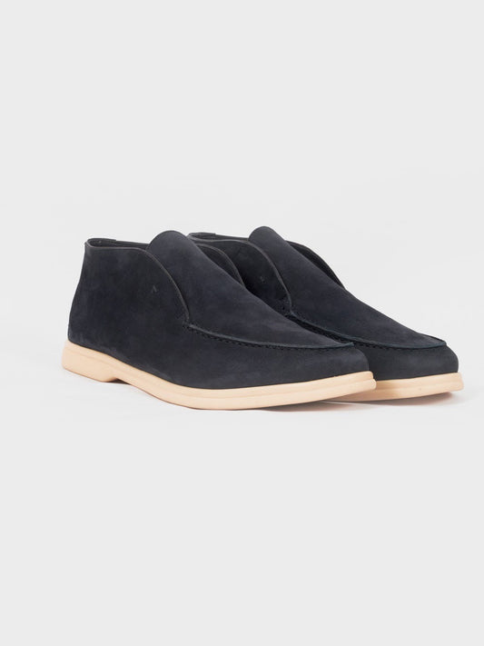 Suede ankle boot - Blue