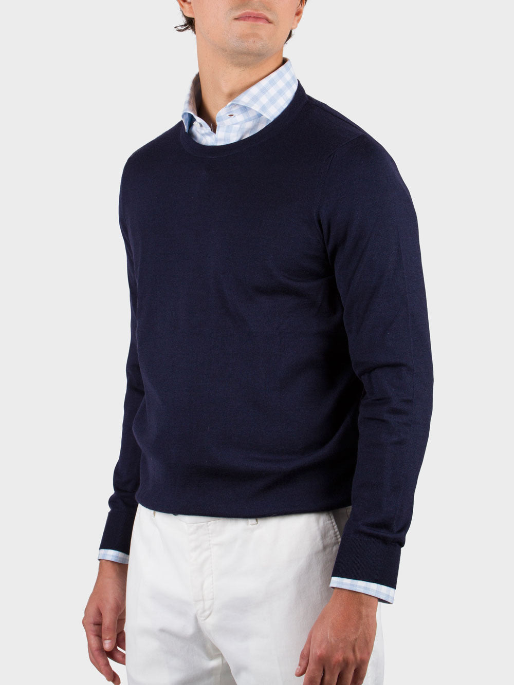 Cashmere and Silk Sweater - Round Neck