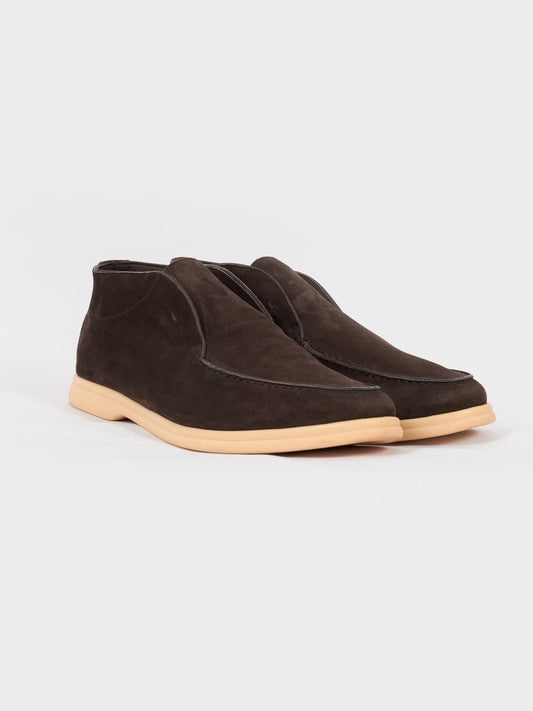 Suede ankle boot - Brown